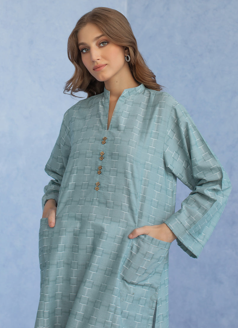 jacquard-solid-kurta