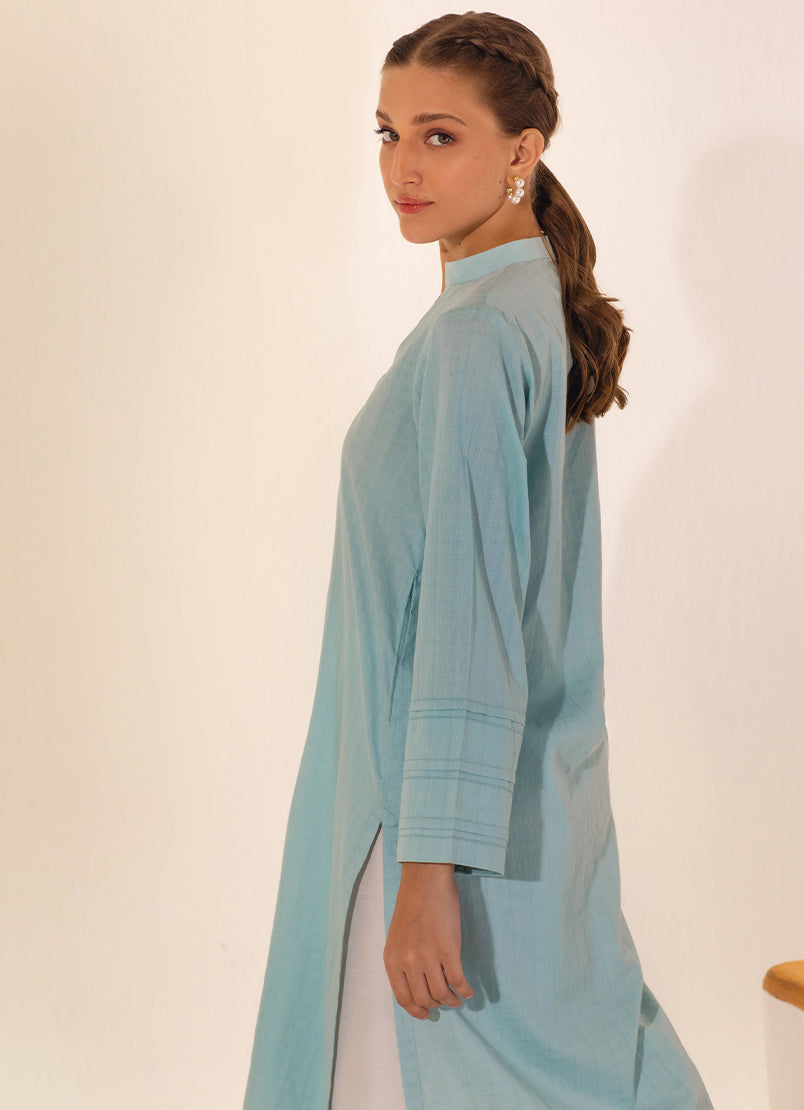 blue-solid-kurta