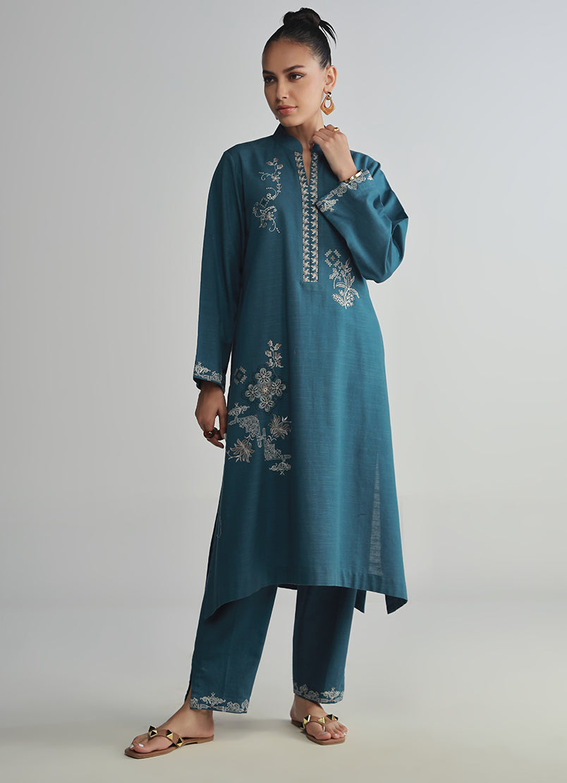 khaddar-embroidered-co-ord-set