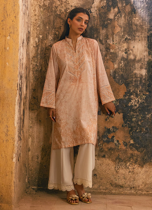 Tan Peach Kurta