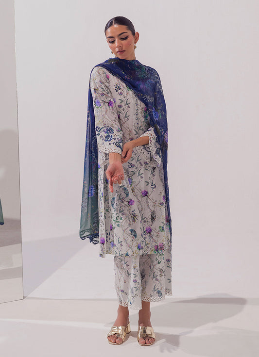 3 PC Embroidered Printed Suit