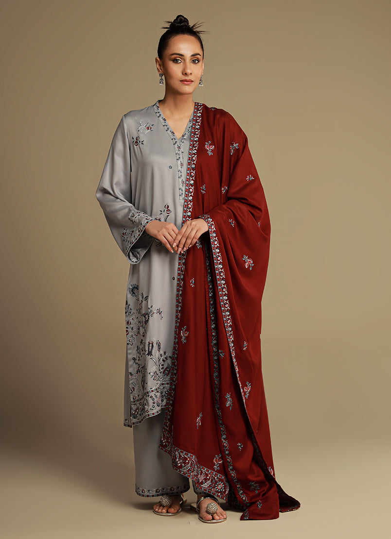 3 PC Viscose Embroidered Suit